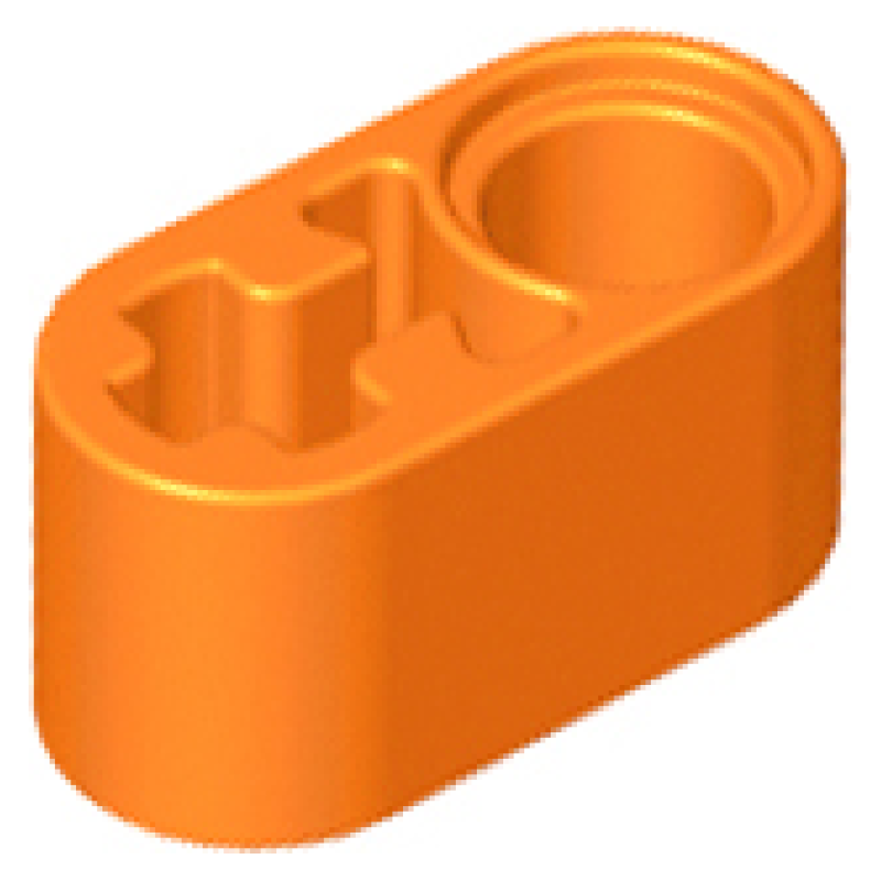 Technic, Hefbalk Dik 1x2 met pin gat en as gat Orange